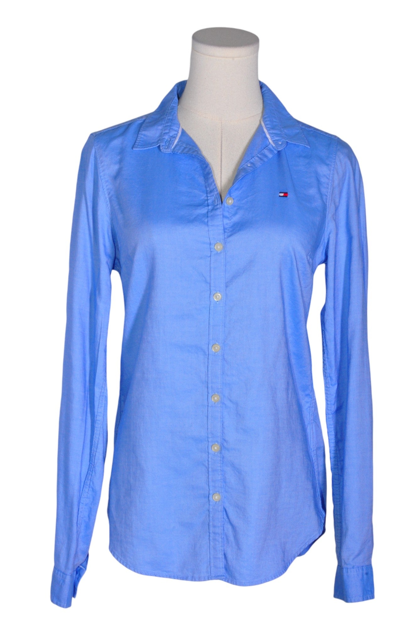 TOMMY HILFIGER Women Button Down Tops Regular fit in Blue - 6 - Velora