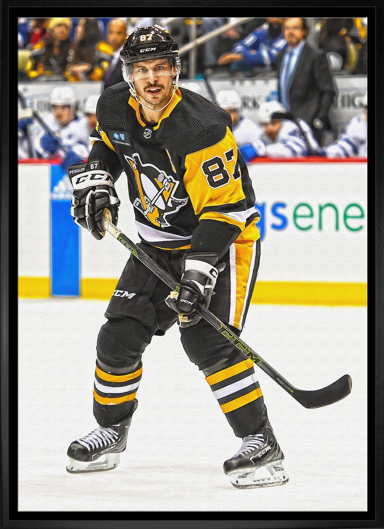 Sidney Crosby Framed 20x29 Canvas Penguins Action-V Frameworth Sports Marketing