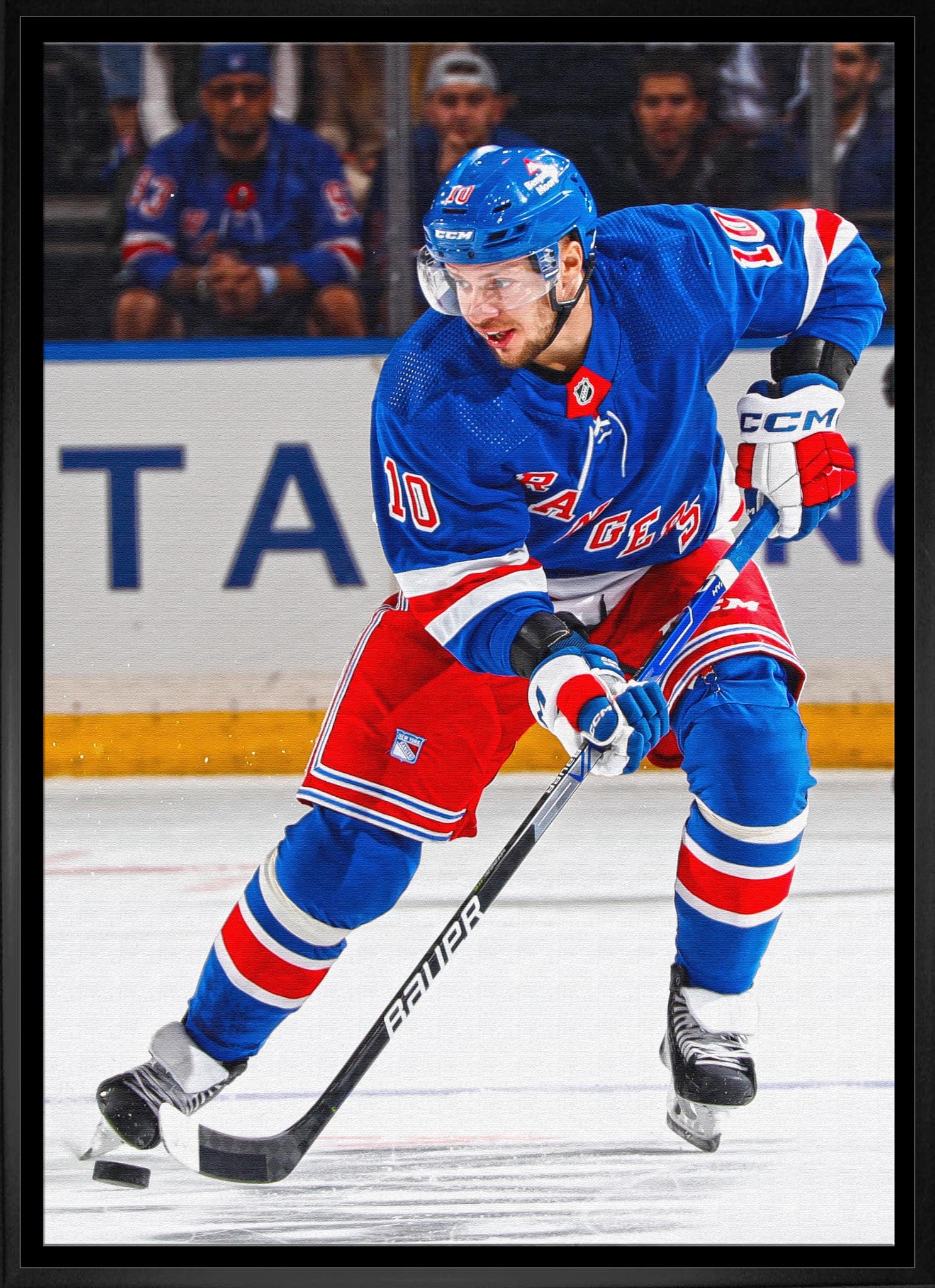 Artemi Panarin Framed 20x29 Canvas Rangers Action-V Frameworth Sports Marketing