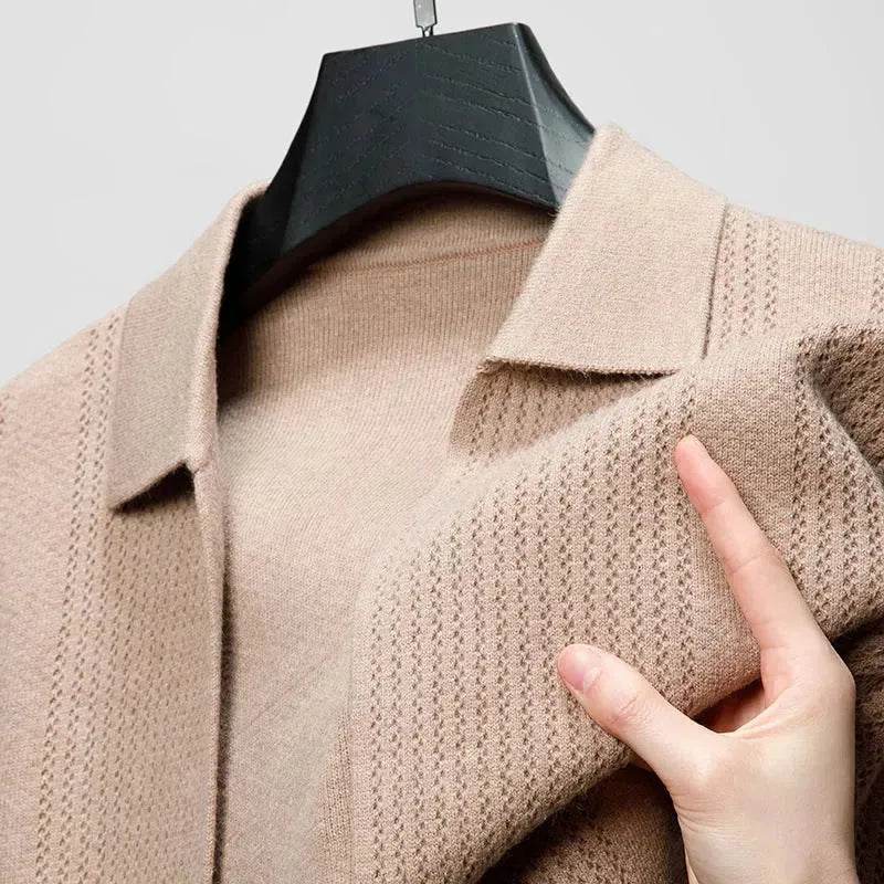 Slim fit Knitted Cardigan sweater For Young Men Workwear for fall Winter - Velora