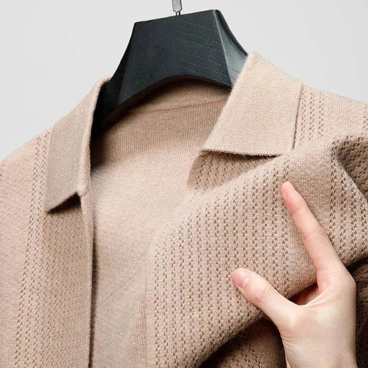Slim fit Knitted Cardigan sweater For Young Men Workwear for fall Winter - Velora