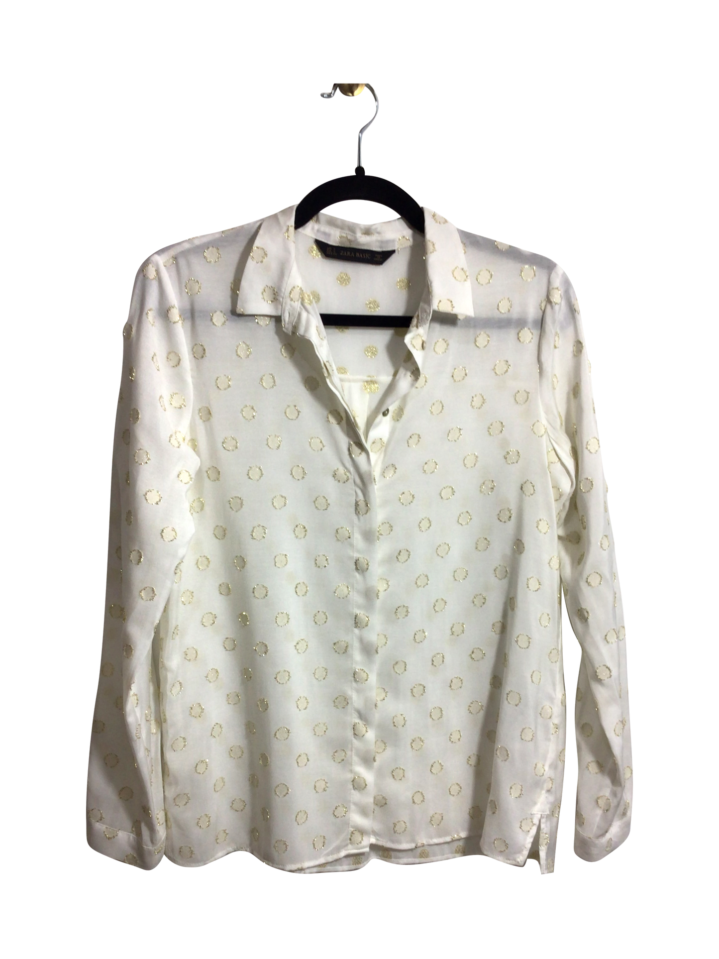 ZARA Women Button Down Tops Regular fit in White - S - Velora
