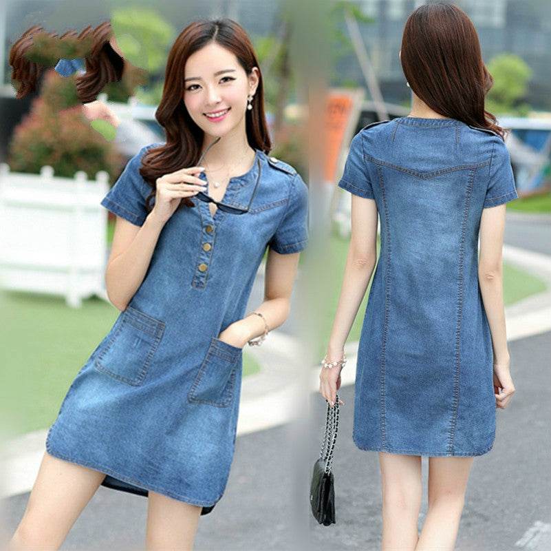 Casual Denim Fashion Mini Jeans dress - Velora