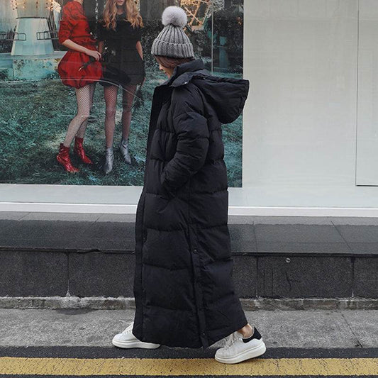Winter Long Coat Warm Hooded Thickened Parka Jackaet For Women Clothing - Velora