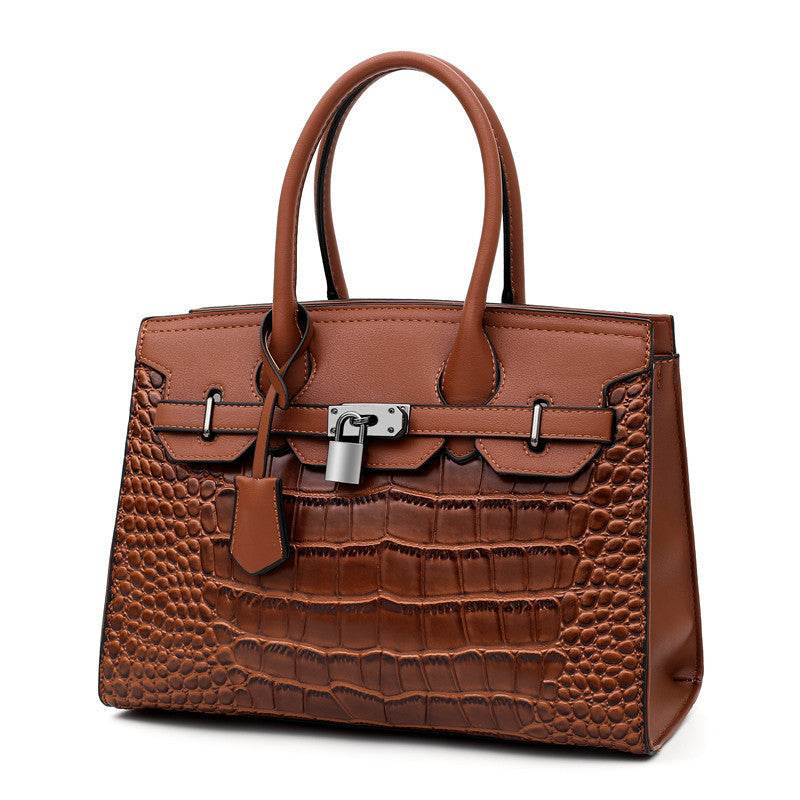 Trendy crocodile pattern Cooperate Work Handbag for Ladies - Velora