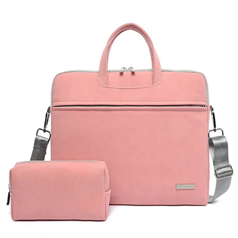 PU Leather Women Laptop Bag Notebook Carrying Case Briefcase For Macbook Air 13.3 14 15.6 Inch Men Handbags Shoulder Mouse Bag - Velora