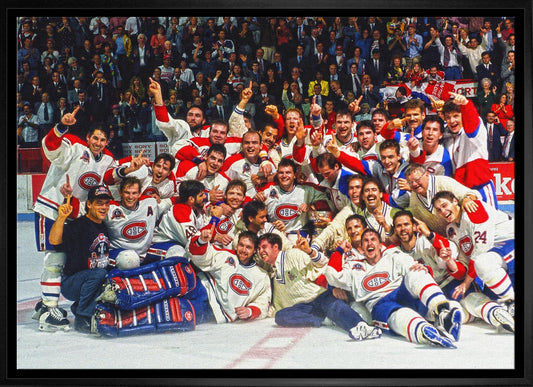 Montreal Canadiens 20x29 Framed Canvas 1993 Stanley Cup Frameworth Sports Marketing