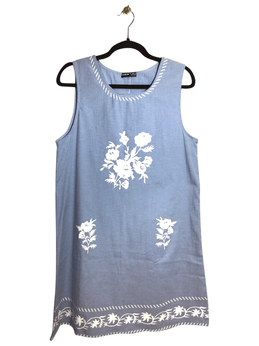 SHEIN Women Midi Dresses Regular fit in Blue - L - Velora