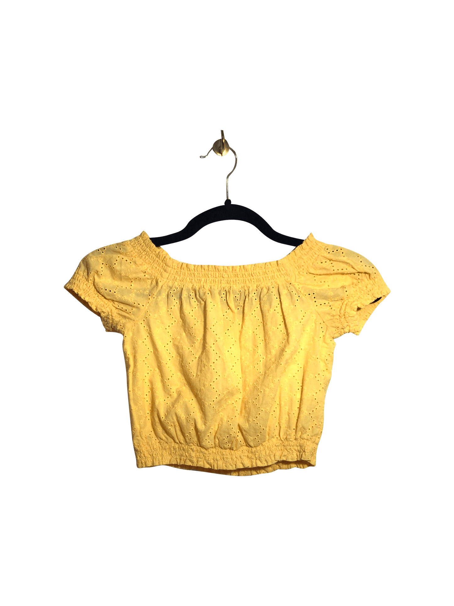 H&M Women Crop Tops Regular fit in Yellow - 0 - Velora