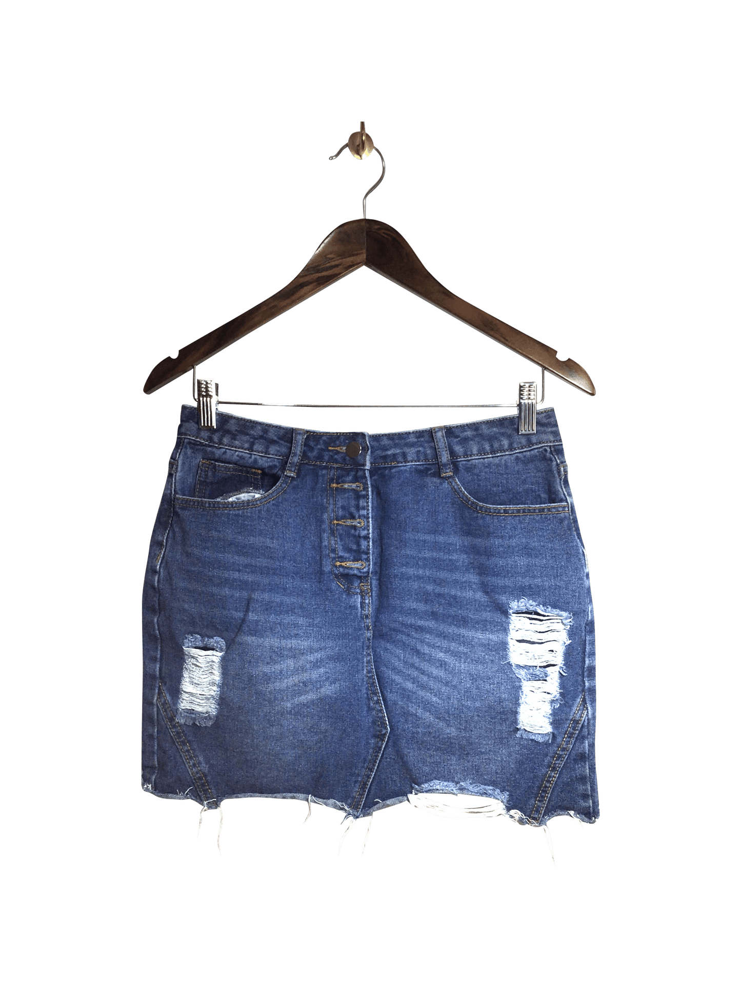 SHEIN Women Denim Skirts Regular fit in Blue - M - Velora