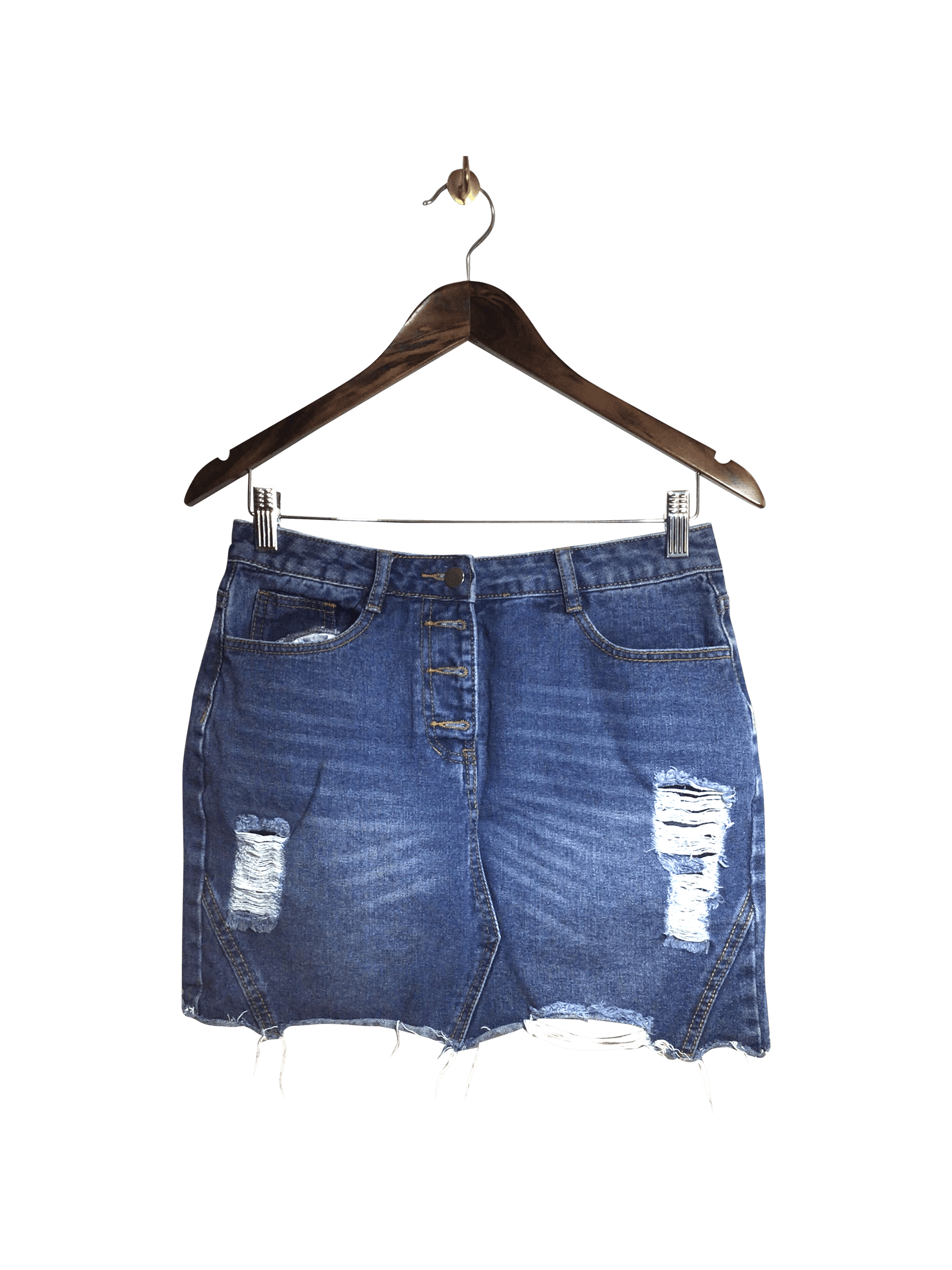 SHEIN Women Denim Skirts Regular fit in Blue - M - Velora