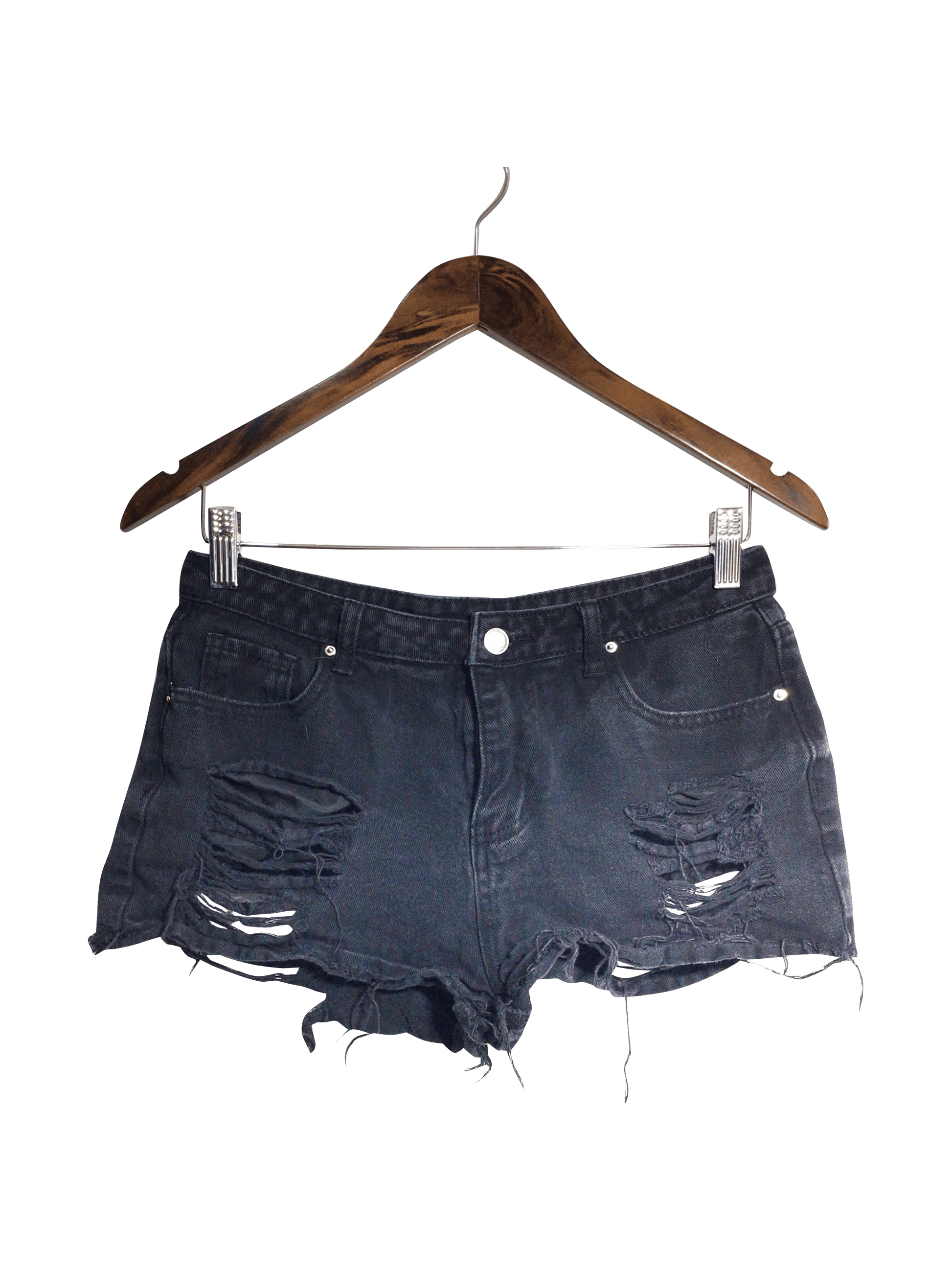 SHEIN Women Denim Shorts Regular fit in Black - M - Velora