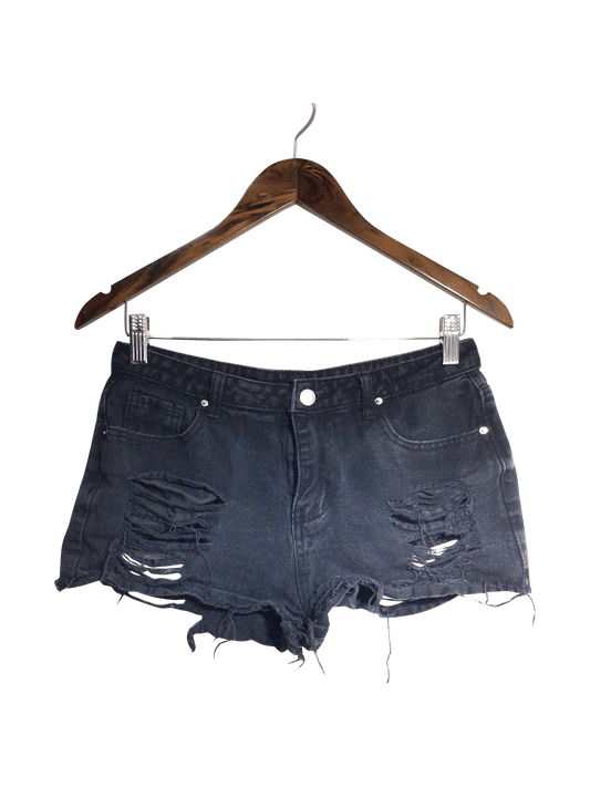 SHEIN Women Denim Shorts Regular fit in Black - M - Velora