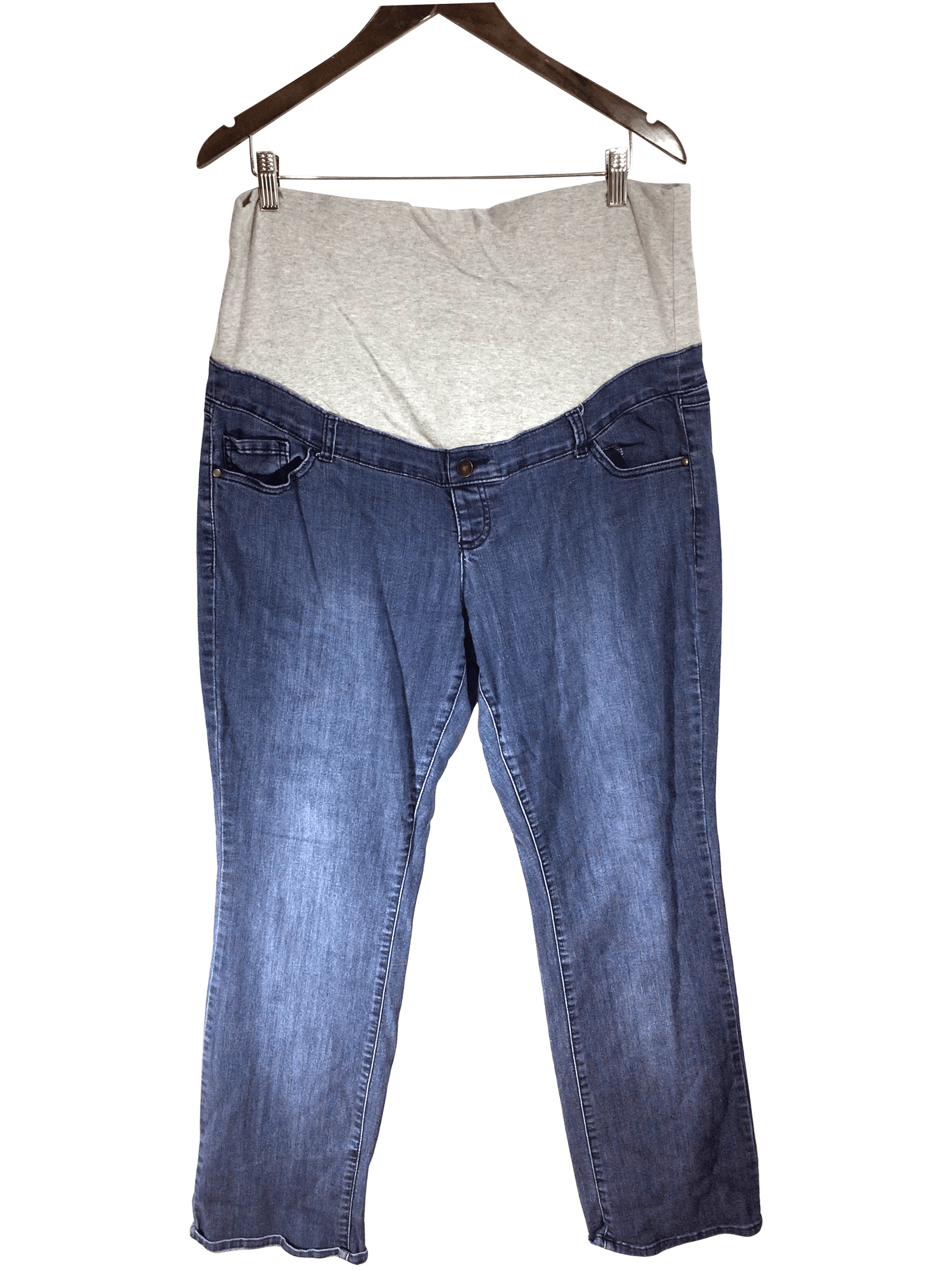THYME MATERNITY Women Straight-Legged Jeans Regular fit in Blue - XXL - Velora