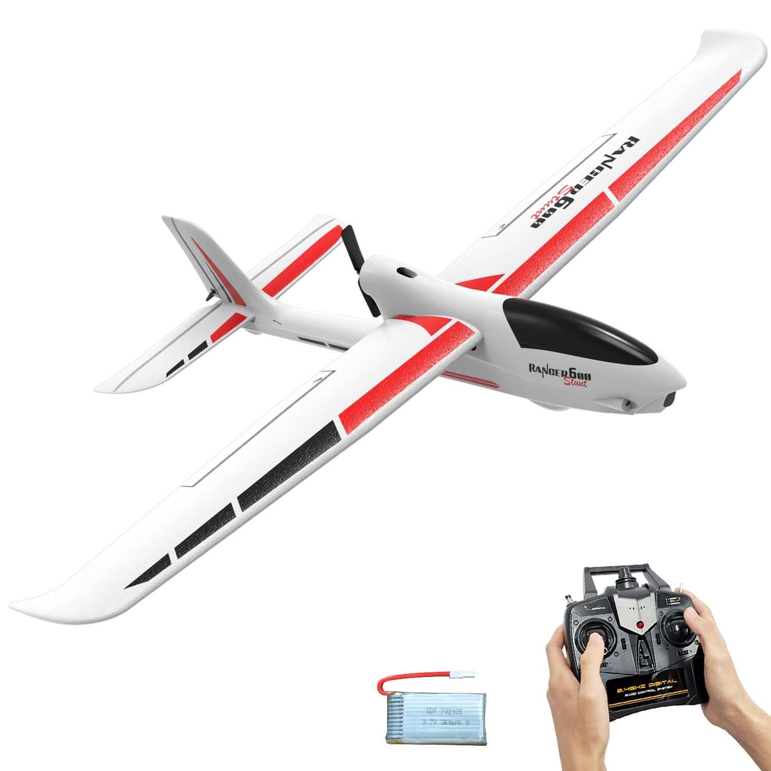 VolantexRC Ranger 600 V2 4CH RC Airplane with XPilot Gyro and One-Key Aerobatics - Velora Luxury Fashion