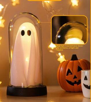 Halloween Atmosphere Decoration Desktop Ghost Small Night Lamp Ornaments - Velora