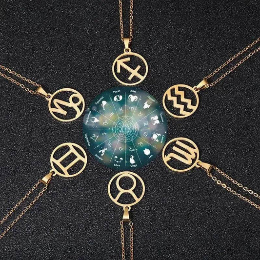 12 Constellation Necklace Accessories Stainless Steel Necklace - Velora