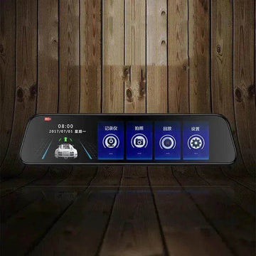 12-inch Smart Voice-activated  Car Rearview Mirror Tachograph, 170 wide angle,  Dashcam Camera Recorder. Front and Back view dual Camera.