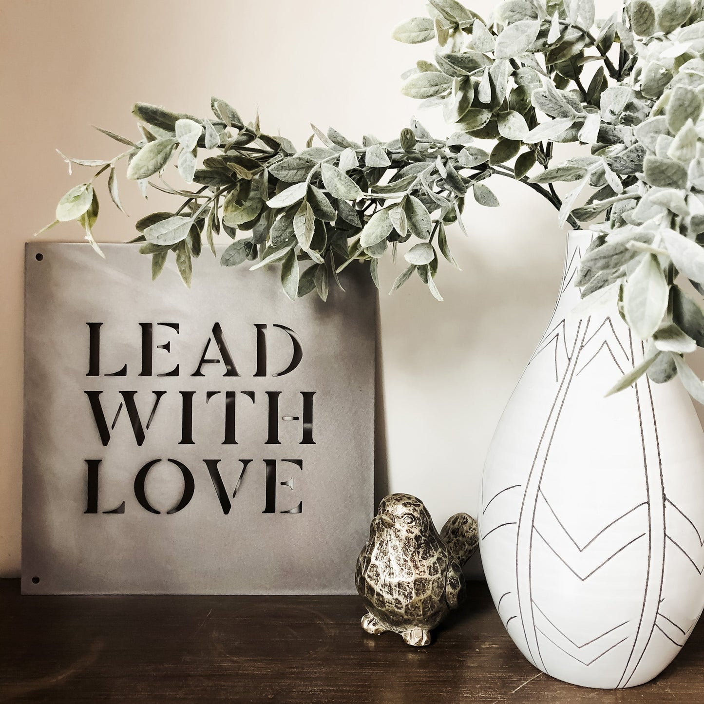 12" x 12" Lead with Love - Velora Luxury Fashion