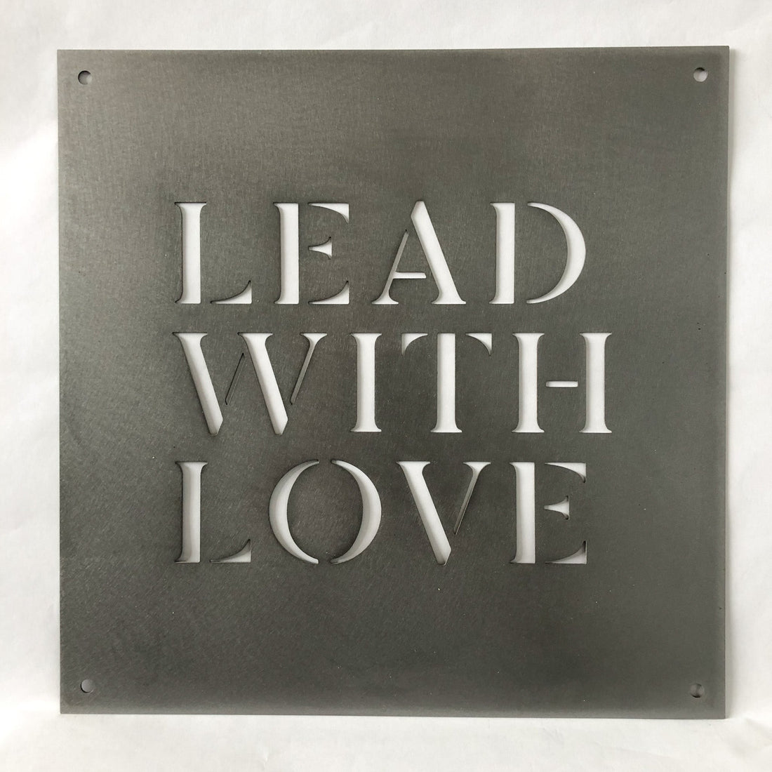 12" x 12" Lead with Love - Velora Luxury Fashion