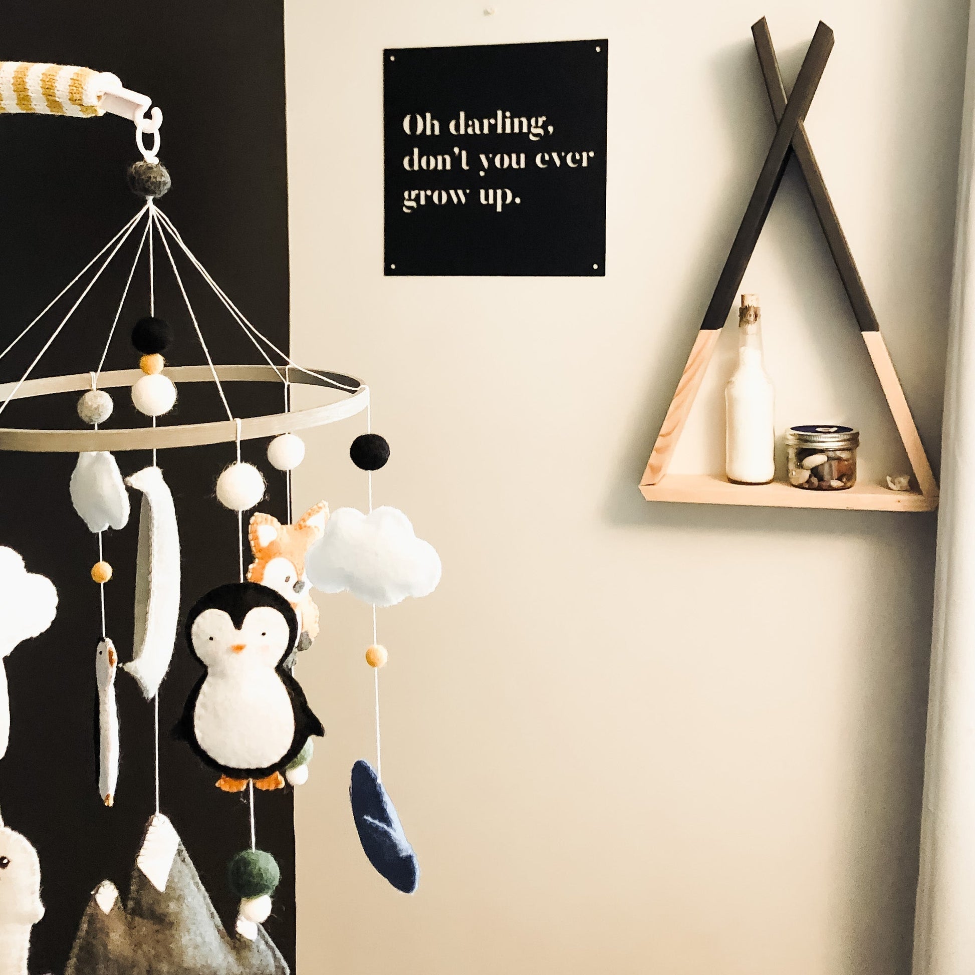 12" x 12" Oh Darling Don't You Ever Grow Up - Velora Luxury Fashion