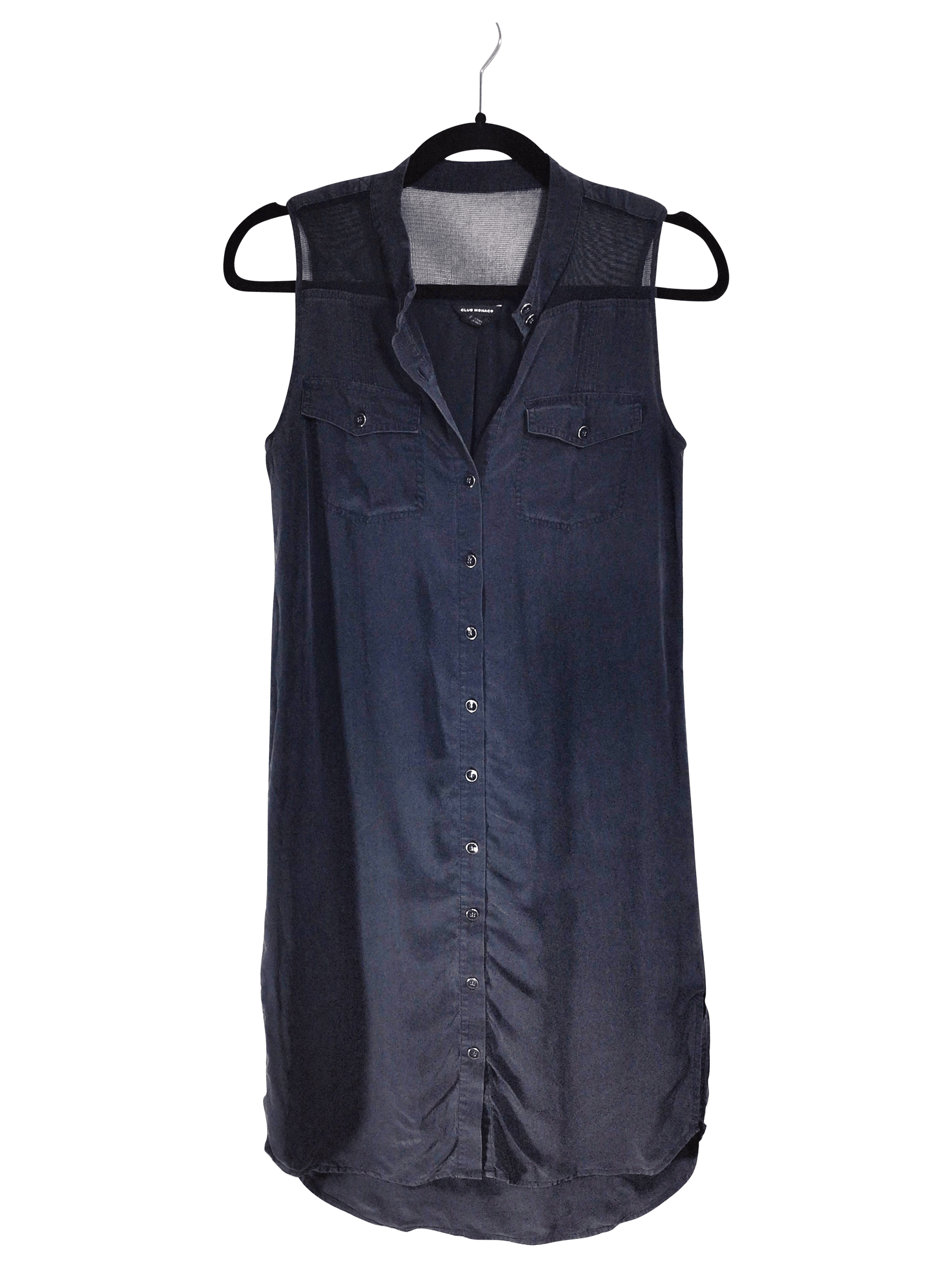 CLUB MONACO Women Shirt Dresses Regular fit in Blue - 0 - Velora