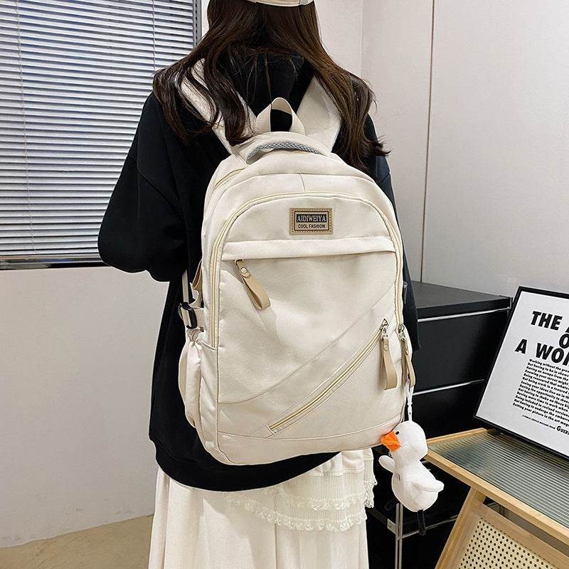 Large Capacity College Junior High School Backpack School Bag - Velora