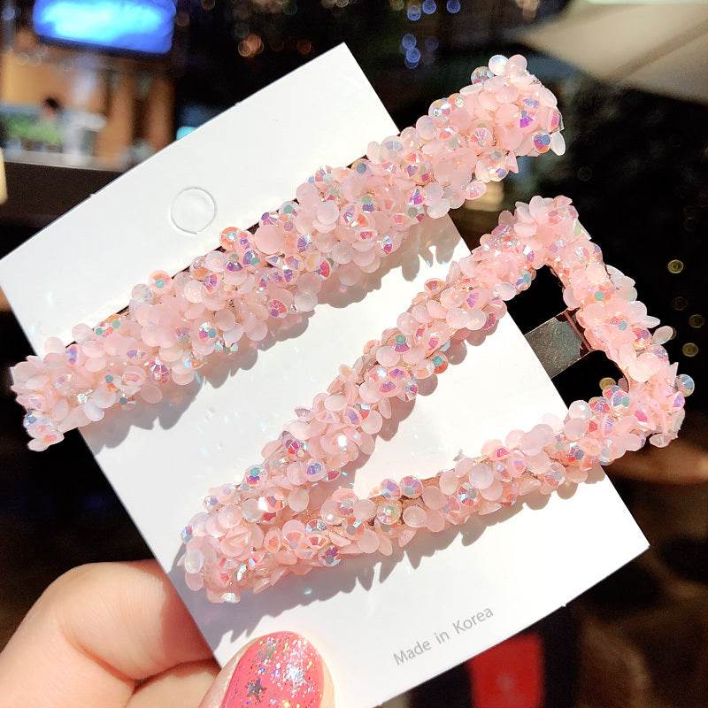 Elegant Rhinestone Flower Bling Hair Clip - Velora