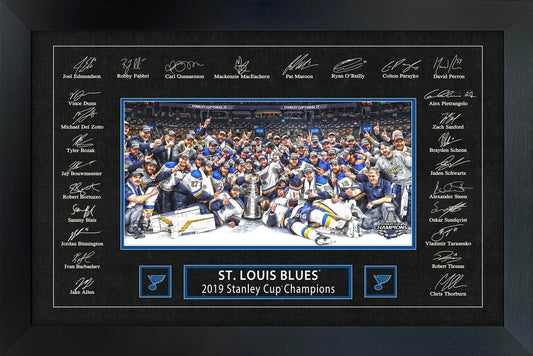 St.Louis Blues 2019 Stanley Cup Replica Signature Frame Frameworth Sports Marketing