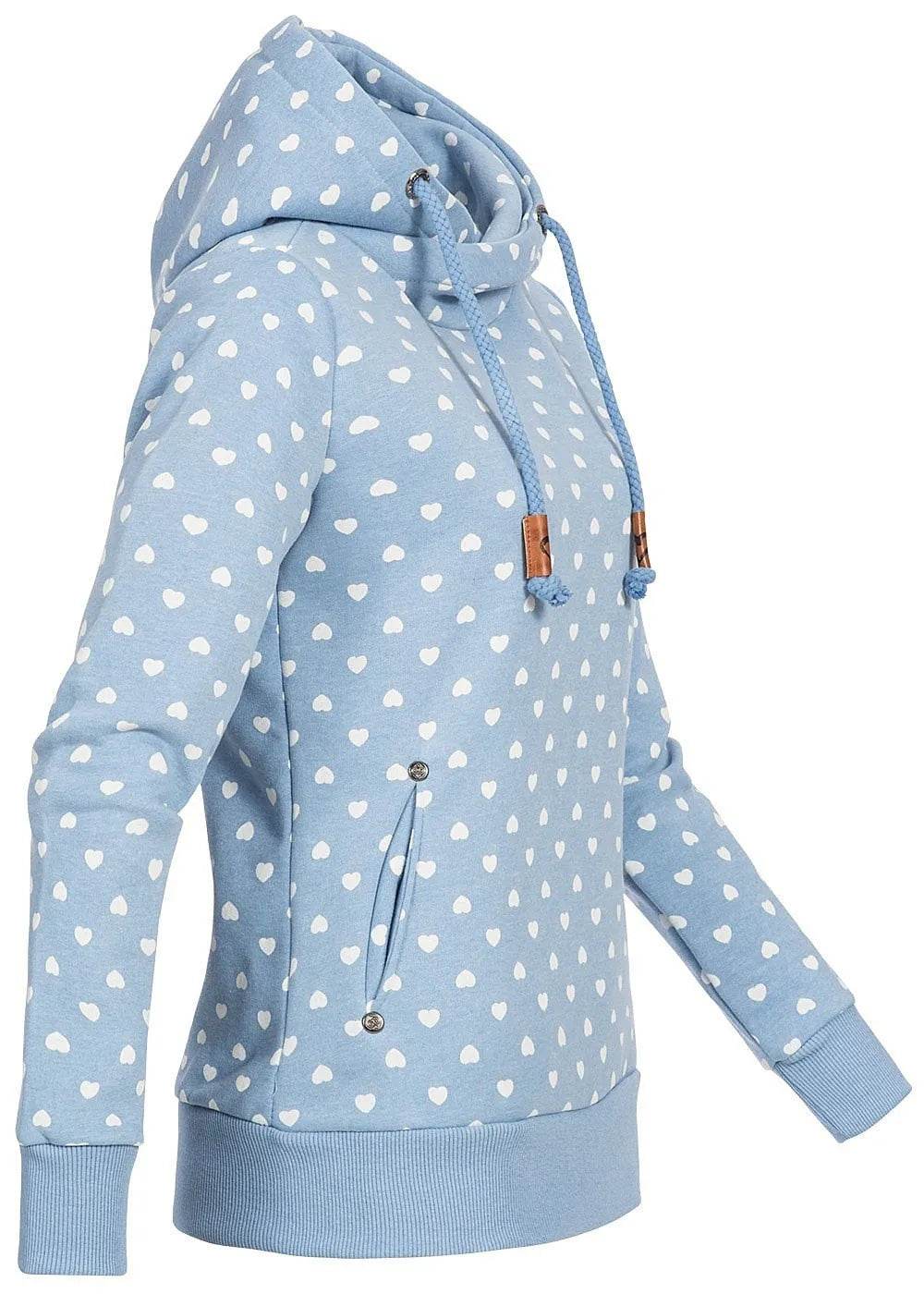 Women Printed loose hooded sweatshirt - Velora