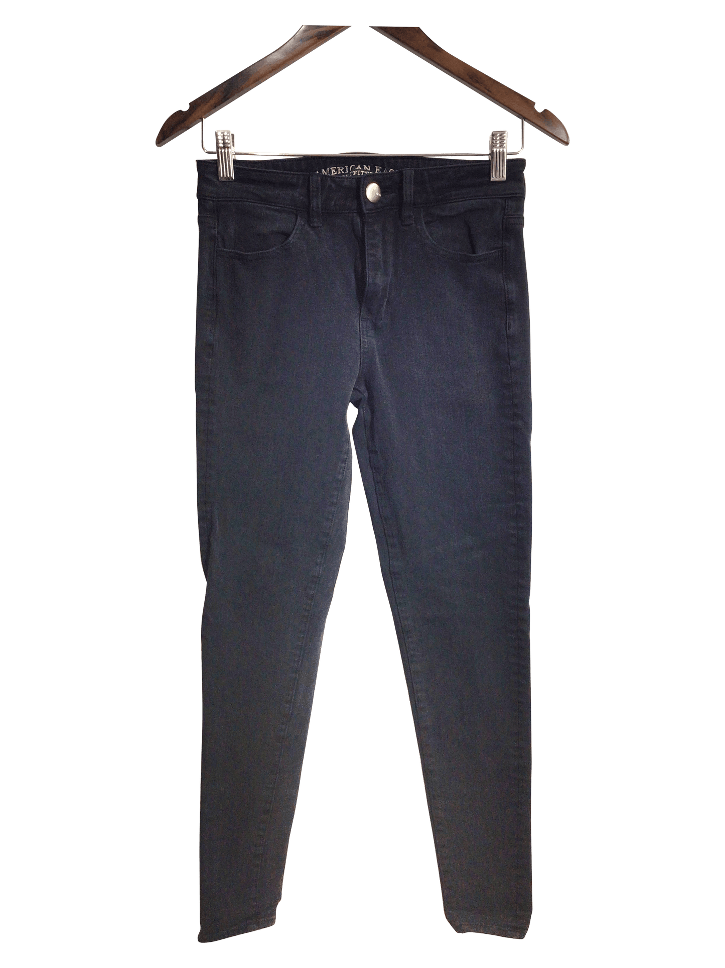 AMERICAN EAGLE Women Straight-Legged Jeans Regular fit in Black - 2 - Velora