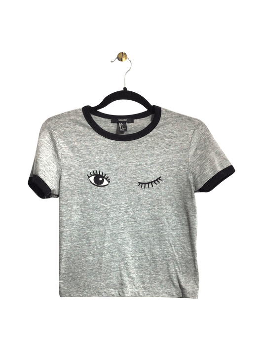 FOREVER 21 Women T-Shirts Regular fit in Gray - S - Velora