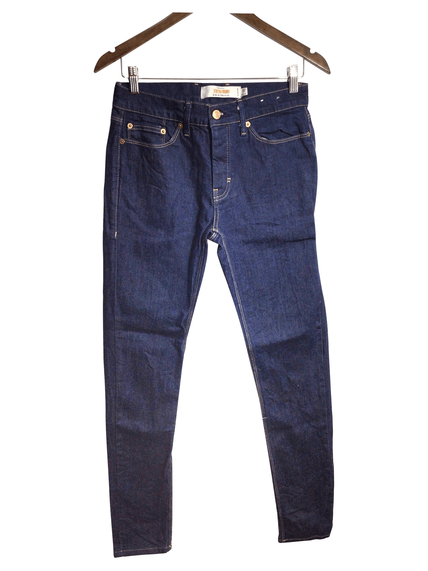 TOPMAN Women Straight-Legged Jeans Regular fit in Blue - 30 - Velora