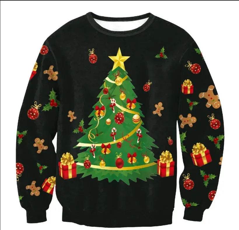 UGLY CHRISTMAS SWEATER Vacation Santa Elf Funny Womens Men Sweaters Tops Autumn Winter Clothing - Velora