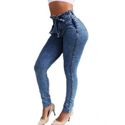 High Waist Fringed jeans Bootcut Pant Women - Velora