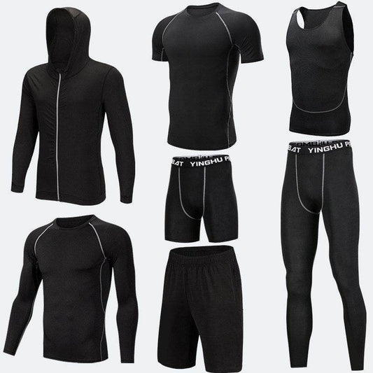 Compression Sport Fitness Workout Gym Outfit 7pcs set for men - Velora