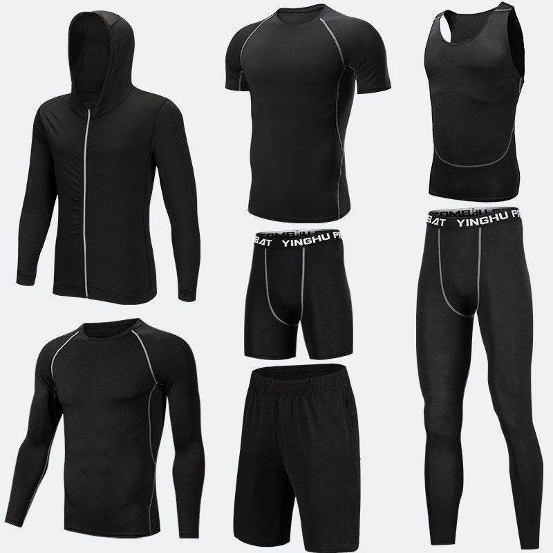 Compression Sport Fitness Workout Gym Outfit 7pcs set for men - Velora