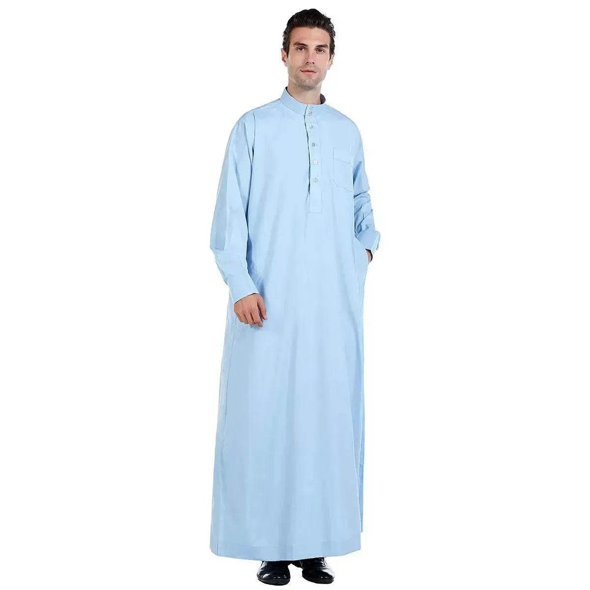 Fashionable and Elegant Arab Contemporary Middle Eastern Men's Robe Moroccan Men's Jalabiya