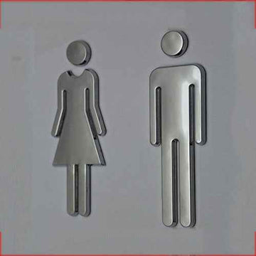 Hotel Bathroom Signage Metal