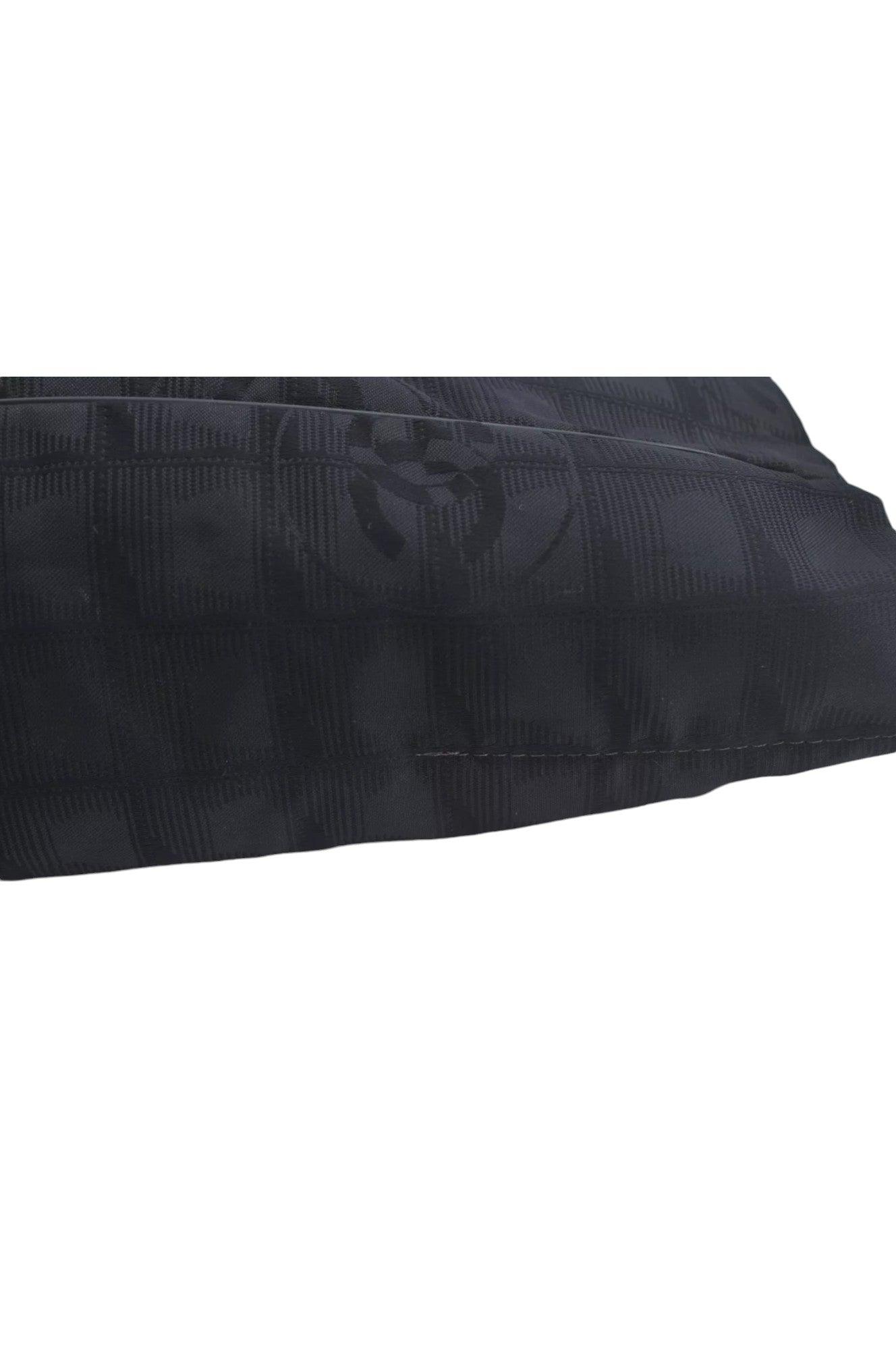 CHANEL New Travel Line Vintage Tote Bag Nylon Leather Black Junk 1911J - Velora