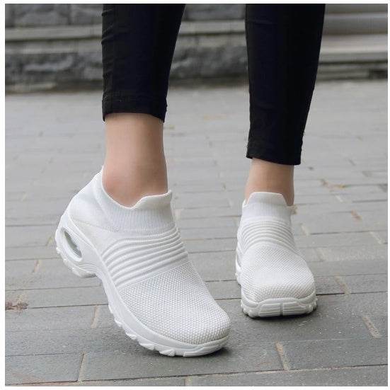 Casual Fashionable Socks Mesh Sneakers No tie sneakers women - Velora