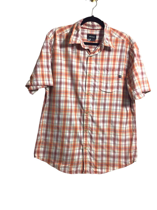 MARMOT Men Button Down Tops Regular fit in Orange - L - Velora