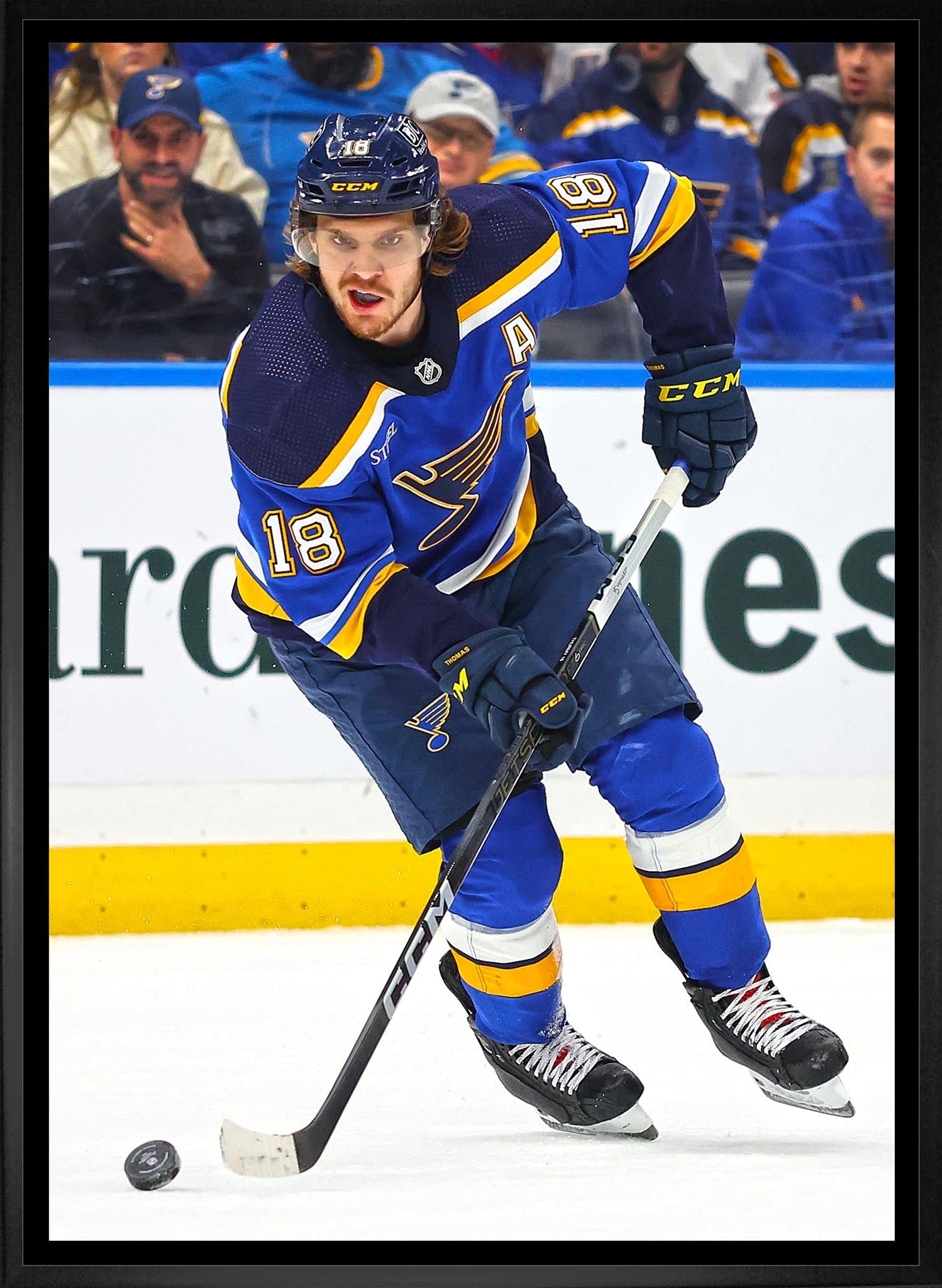 Robert Thomas 20x29 Framed Canvas St. Louis Blues Frameworth Sports Marketing