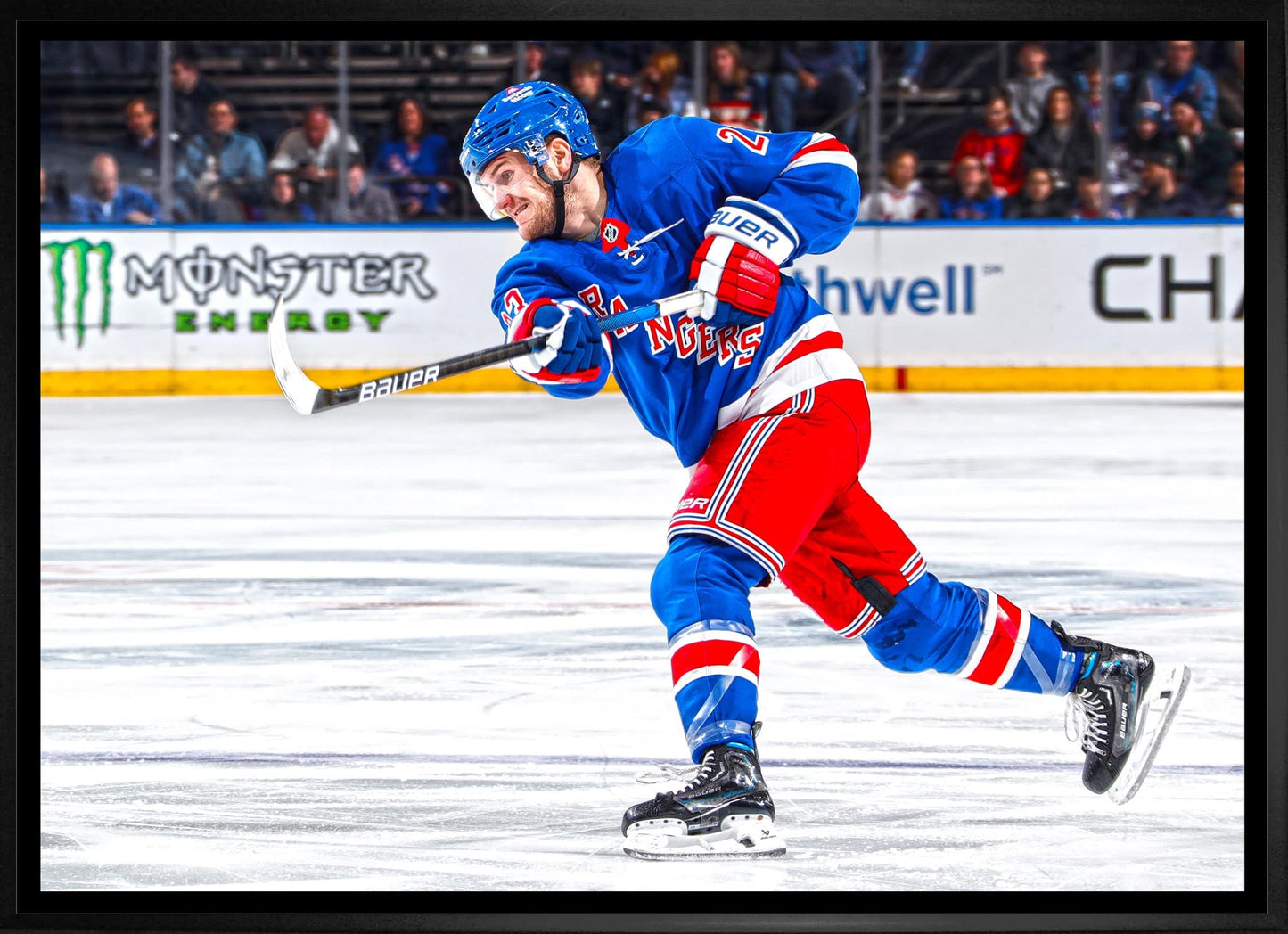 Adam Fox 20x29 Framed Canvas New York Rangers Frameworth Sports Marketing