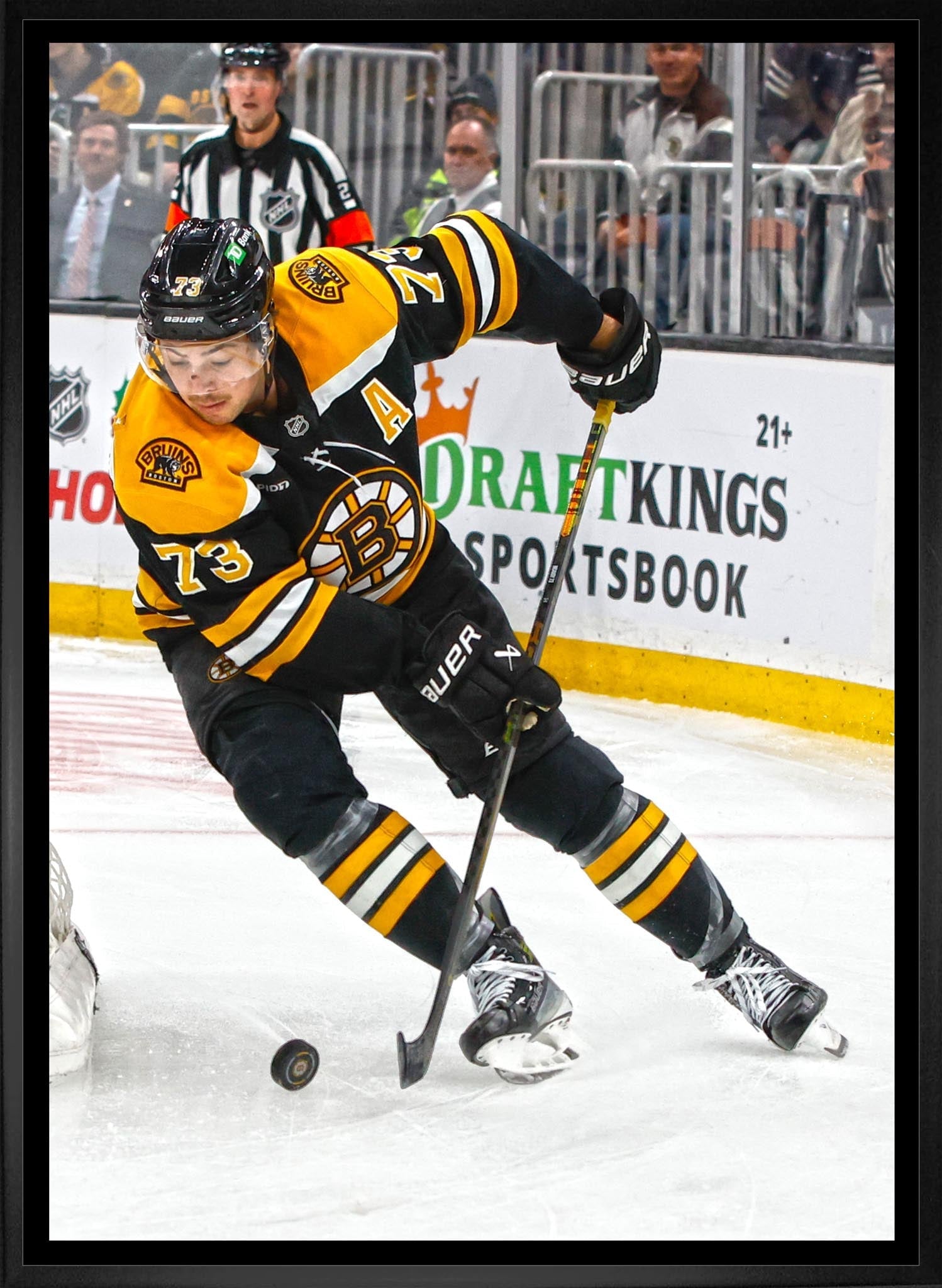 Charlie McAvoy 20x29 Framed Canvas Boston Bruins Frameworth Sports Marketing