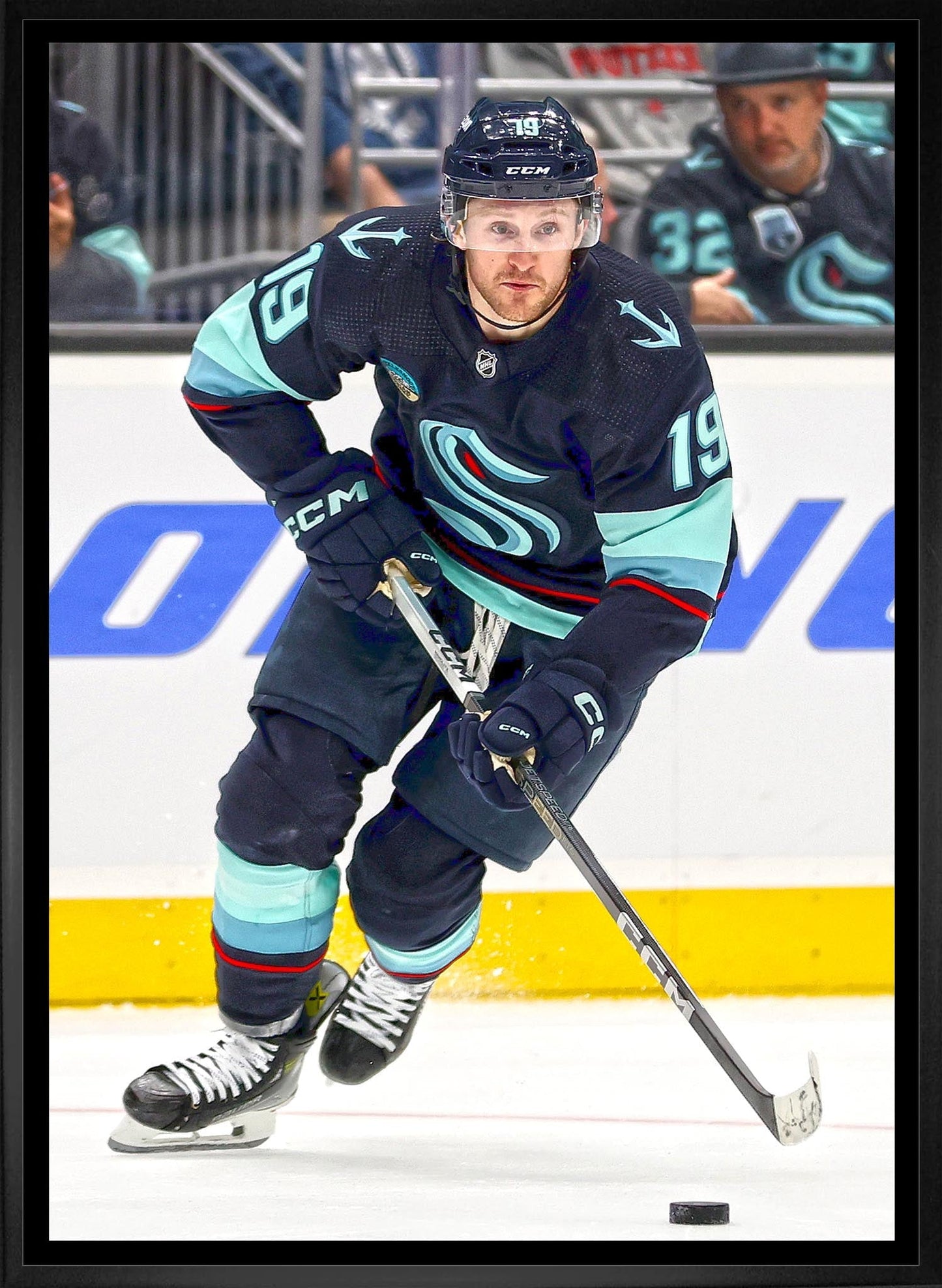 Jared McCann 20x29 Framed Canvas Seattle Kraken Frameworth Sports Marketing