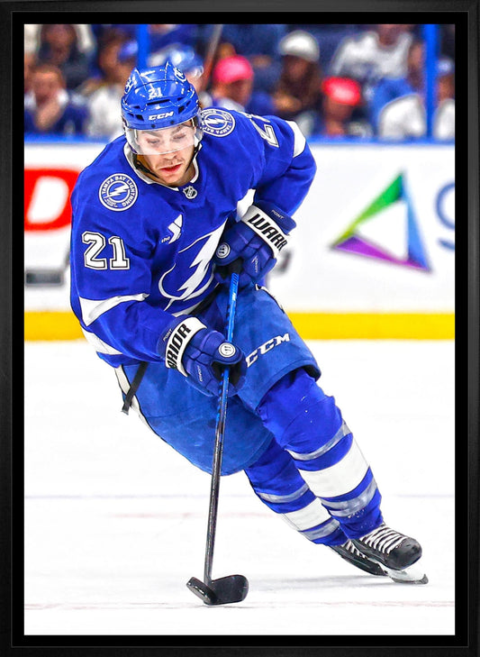 Brayden Point 20x29 Framed Canvas Tampa Bay Lightning Frameworth Sports Marketing