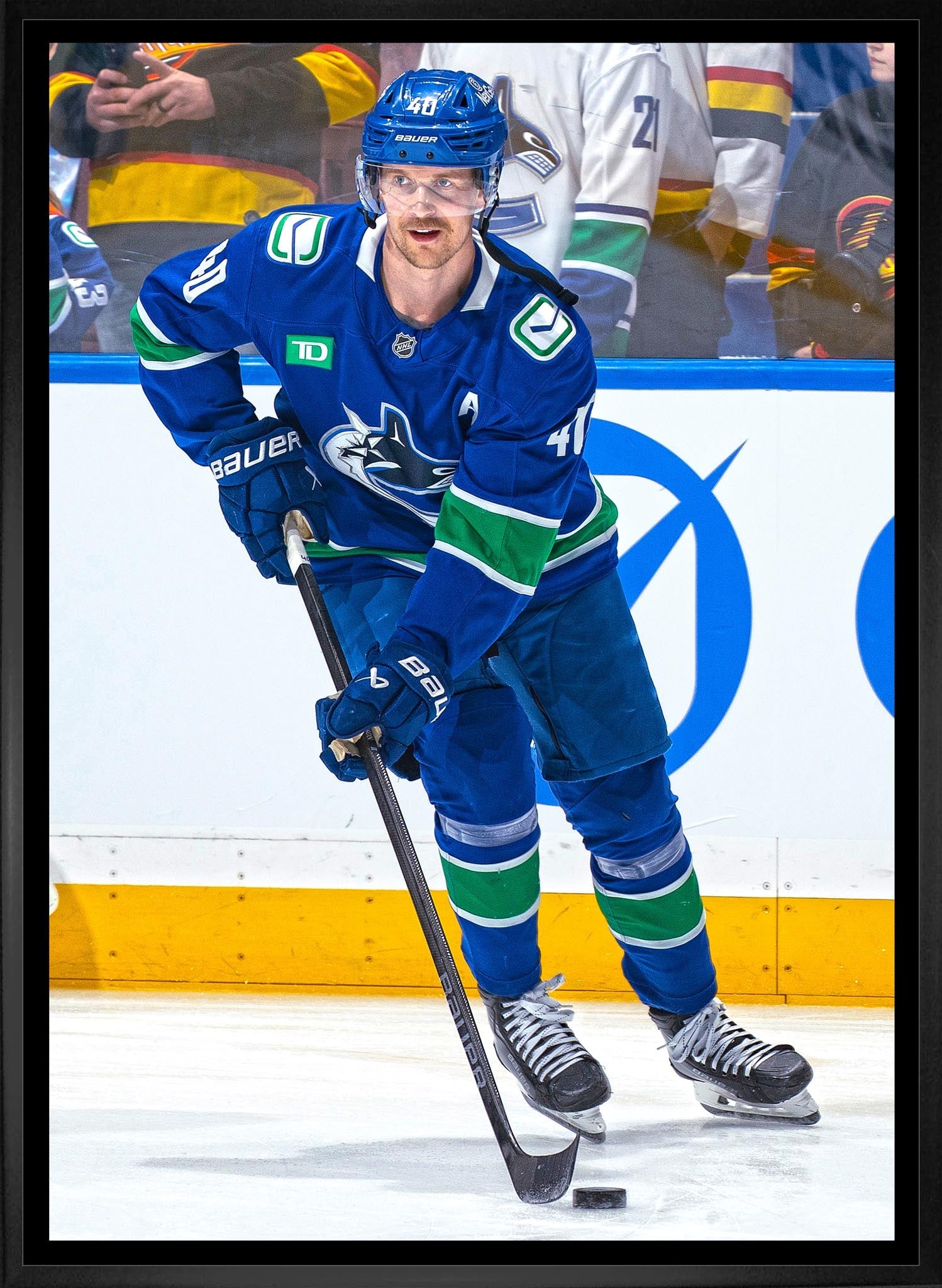Elias Pettersson 20x29 Framed Canvas Vancouver Canucks Frameworth Sports Marketing