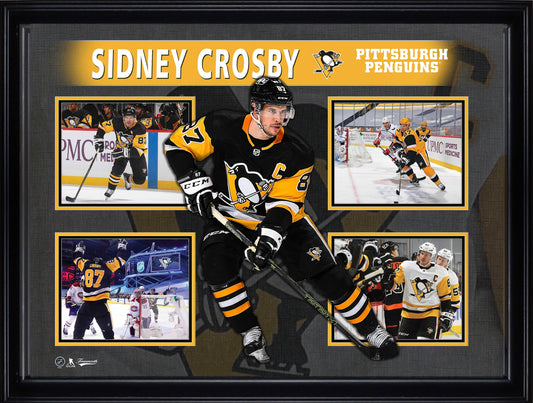 Sidney Crosby Framed 4 Photo Collage Pittsburgh Penguins Frameworth Sports Marketing