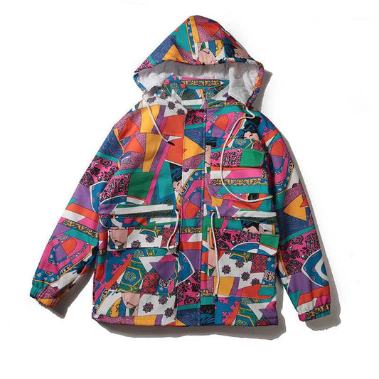 Graffiti trench coat - Velora